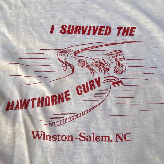 I survived the Hawthorne Curve 1970s tshirt