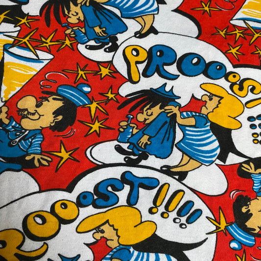 1970s Graphic cartoon print