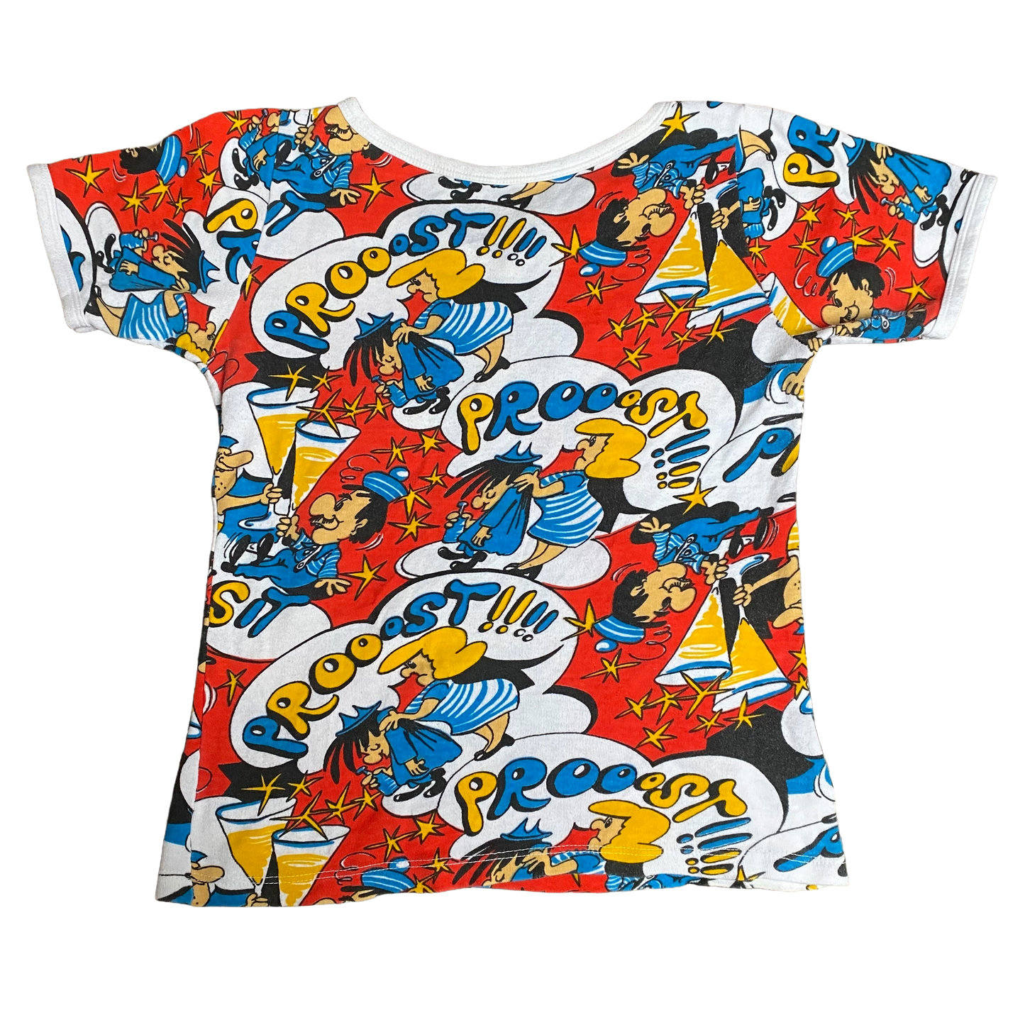 1970s Graphic cartoon print