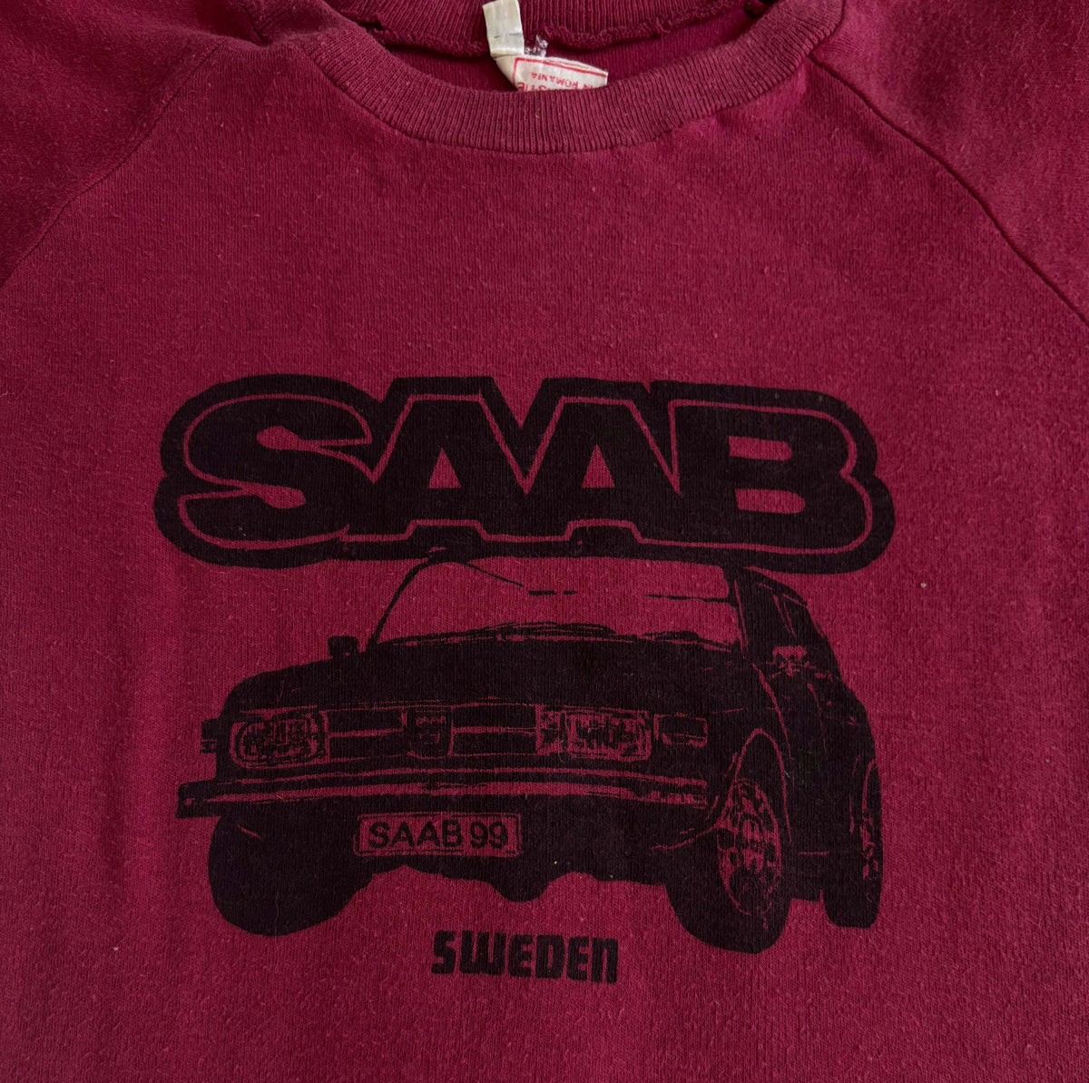 1970s SAAB raglan tee