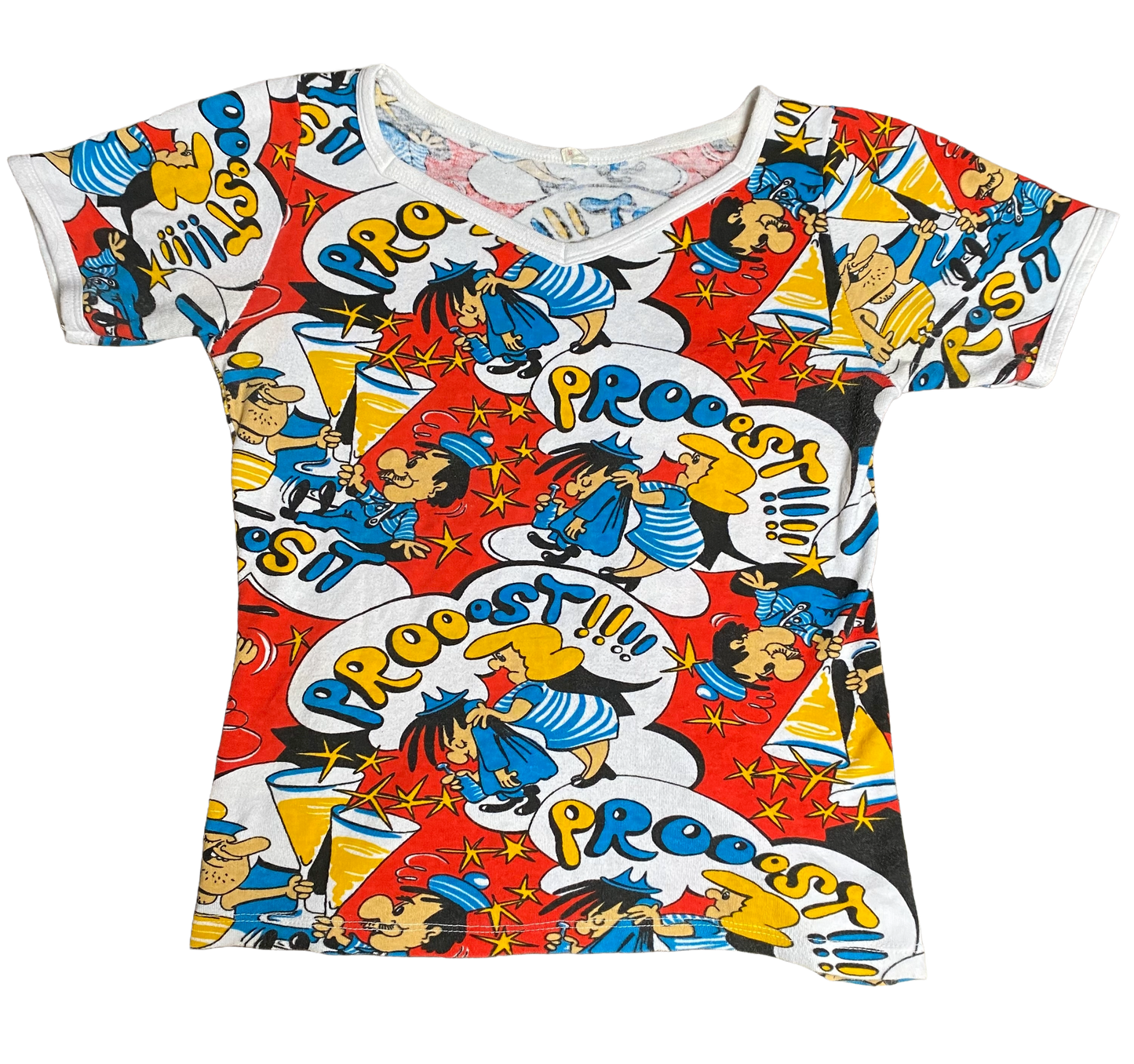 1970s Graphic cartoon print