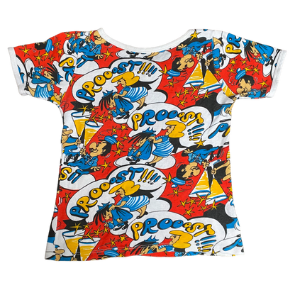 1970s Graphic cartoon print