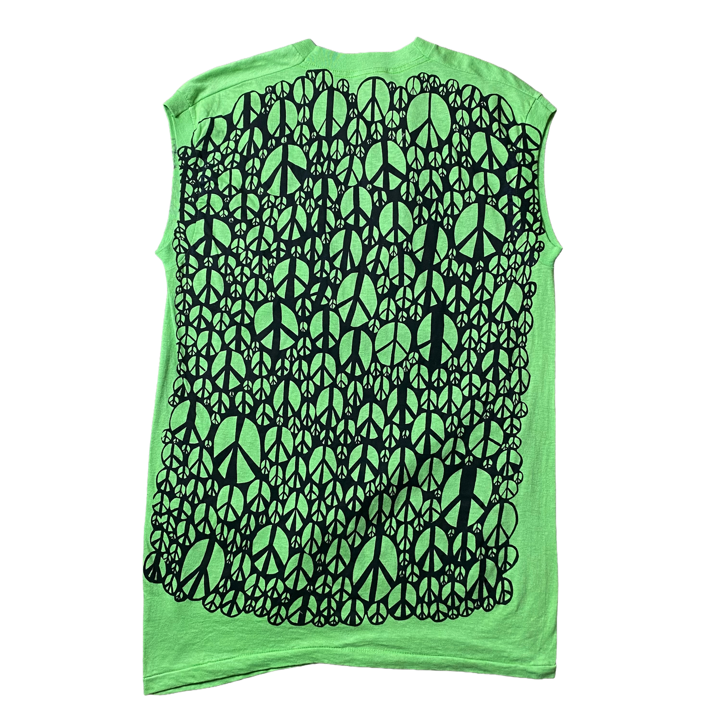 1980s all over peace print tank