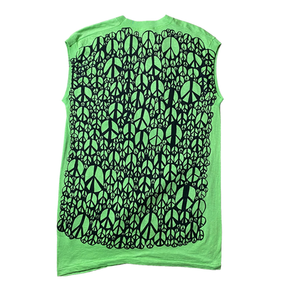 1980s all over peace print tank