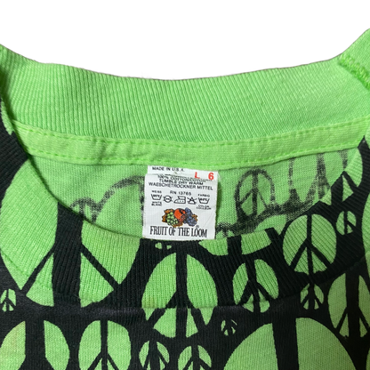 1980s all over peace print tank